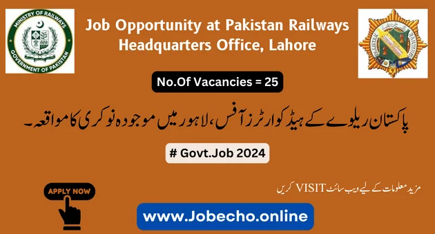 Pakistan Railways Headquarters Job